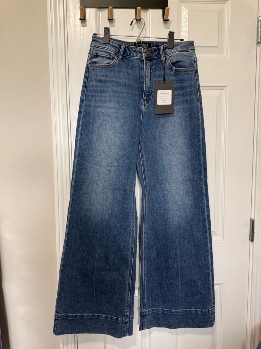 Risen Jay Wide Leg Wide Hem Trouser Jeans Sz 7/28 NWT